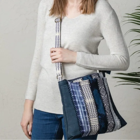 NWOT Demdaco Your Journey Indigo Crossbody Bag - Picture 5 of 12